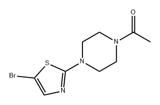 Ethanone, 1-[4-(5-bromo-2-thiazolyl)-1-piperazinyl]- 结构式