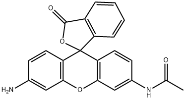 Acetamide, N-(6'-amino-3-oxospiro[isobenzofuran-1(3H),9'-[9H]xanthen]-3'-yl)- 结构式