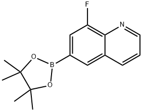 8-氟-6-(4,4,5,5-四甲基-1,3,2-二氧硼杂环戊烷-2-基)喹啉 结构式