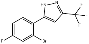 5-(2-bromo-4-fluorophenyl)-3-(trifluoromethyl)-1H-pyrazole 结构式