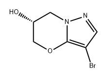 (R)-3-溴-6,7-二氢-5H-吡唑[5,1-B][1,3]噁嗪-6-醇 结构式