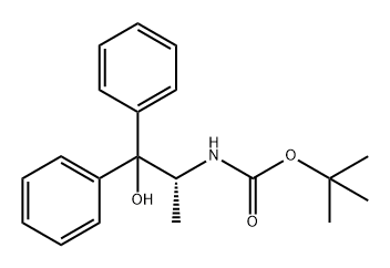 (R)-BOC-2-氨基-1,2-二苯基-1-丙醇 结构式