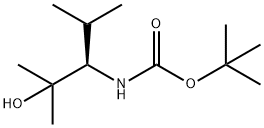 Carbamic acid, N-[(1R)-2-hydroxy-2-methyl-1-(1-methylethyl)propyl]-, 1,1-dimethylethyl ester 结构式