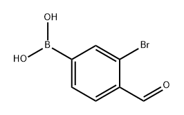 3-溴-4-甲酰基苯硼酸 结构式