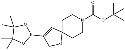3-(4,4,5,5-四甲基-1,3,2-二氧杂硼杂环戊烷-2-基)-1-氧杂-8-氮杂螺[4.5]癸-3-烯-8-羧酸叔丁酯 结构式