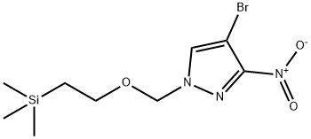 4-溴-3-硝基-1-((2-(三甲硅基)乙氧基)甲基)-1H-吡唑 结构式