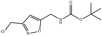 tert-butyl N-{[3-(chloromethyl)-1,2-oxazol-5-yl]methyl}carbamate 结构式