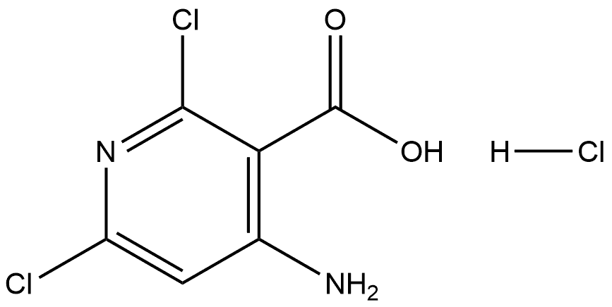 4-氨基-2,6-二氯吡啶-3-羧酸盐酸盐 结构式