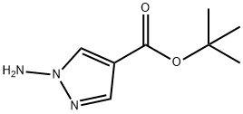 1-氨基-1H-吡唑-4-羧酸叔丁酯 结构式