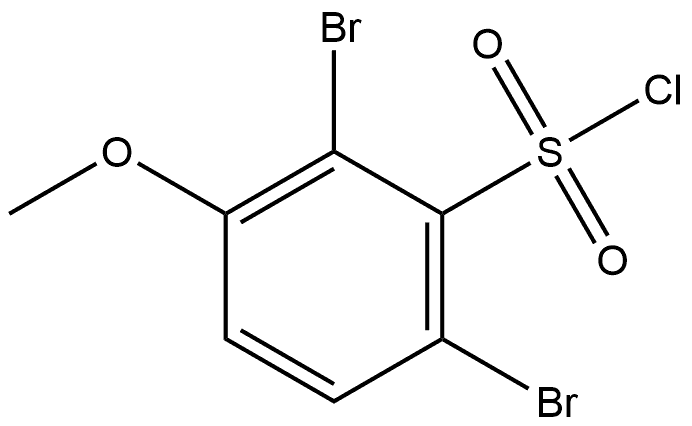 2,6-二溴-3-甲氧基苯磺酰氯 结构式