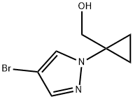 1-(4-溴-1H-吡唑-1-基)环丙烷甲醇 结构式