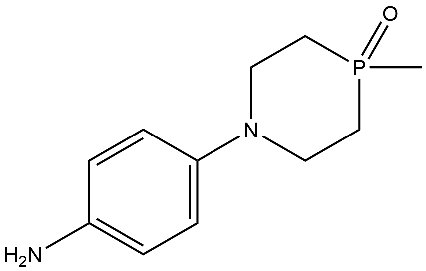 1-(4-氨基苯基)-4-甲基-1,4-氮杂膦烷4-氧化物 结构式