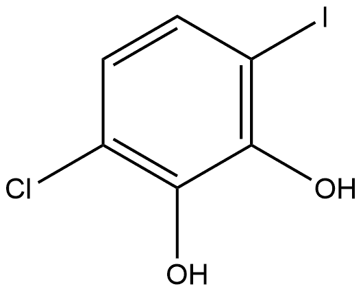 3-Chloro-6-iodo-1,2-benzenediol 结构式