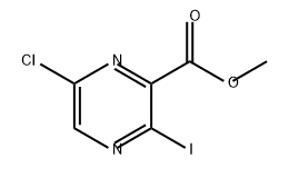 6-氯-3-碘吡嗪-2-甲酸甲酯 结构式
