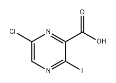6-氯-3-碘吡嗪-2-羧酸 结构式