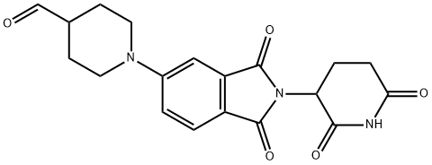 1-(2-(2,6-二氧哌啶-3-基)-1,3-二氧异吲哚啉-5-基)哌啶-4-甲醛 结构式