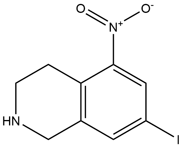 1,2,3,4-Tetrahydro-7-iodo-5-nitroisoquinoline 结构式