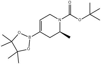 (S)-1-BOC-2-甲基-1,2,3,6-四氢吡啶-4-硼酸频哪醇酯 结构式