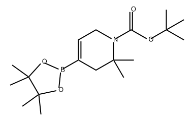 1,1-二甲基乙基3,6-二氢-2,2-二甲基-4-(4,4,5,5-四甲基-1,3,2-二氧硼杂环戊烷-2-基)-1(2H)-吡啶羧酸酯 结构式
