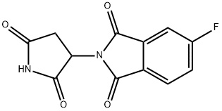 2-(2,5-二氧吡咯烷-3-基)-5-氟异吲哚啉-1,3-二酮 结构式