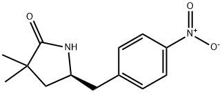 2-Pyrrolidinone, 3,3-dimethyl-5-[(4-nitrophenyl)methyl]-, (5S)- 结构式