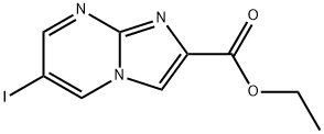IMIDAZO[1,2-A]PYRIMIDINE-2-CARBOXYLIC ACID, 6-IODO-, ETHYL ESTER 结构式