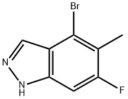 4-溴-6-氟-5-甲基-1H-吲唑 结构式