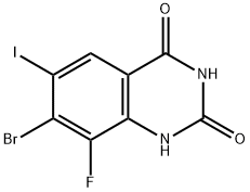 7-溴-8-氟-6-碘喹唑啉-2,4(1H,3H)-二酮 结构式