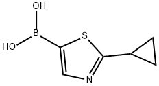 Boronic acid, B-(2-cyclopropyl-5-thiazolyl)- 结构式