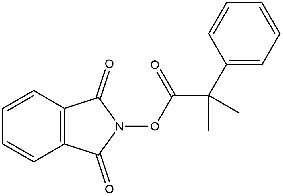 1,3-二氧代异吲哚啉-2-基 2-甲基-2-苯基丙酸酯 结构式