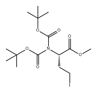 Butanoic acid, 2-[bis[(1,1-dimethylethoxy)carbonyl]amino]-4-iodo-, methyl ester, (2S)- 结构式