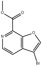 Furo[2,3-c]pyridine-7-carboxylic acid, 3-bromo-, methyl ester 结构式