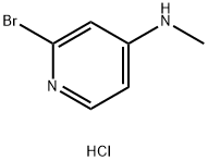 2-溴-N-甲基-吡啶-4-胺(盐酸盐) 结构式