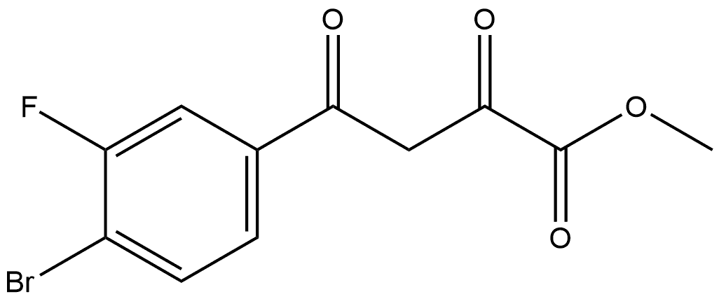 4-(4-溴-3-氟苯基)-2,4-二氧代丁酸甲酯 结构式