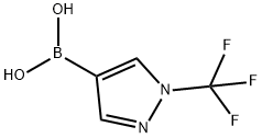 (1-(三氟甲基)-1H-吡唑-4-基)硼酸 结构式