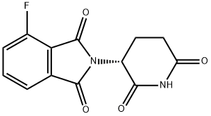 R-2-(2,6-二氧代-哌啶-3-基)-4-氟基-异吲哚-1,3-二酮 结构式