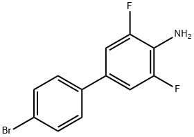 [1,1'-Biphenyl]-4-amine, 4'-bromo-3,5-difluoro- 结构式