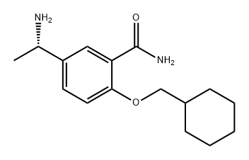 (S)-5-(1-氨基乙基)-2-(环己基甲氧基)苯甲酰胺 结构式