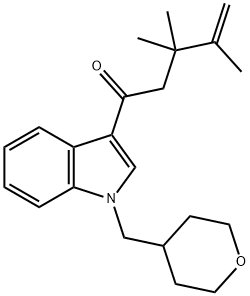 3,3,4-Trimethyl-1-[1-[(tetrahydro-2H-pyran-4-yl)methyl]-1H-indol-3-yl]-4-penten-1-one 结构式