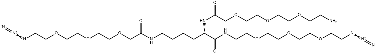 化合物 AMINE-PEG3-LYS(PEG3-N3)-PEG3-N3 结构式