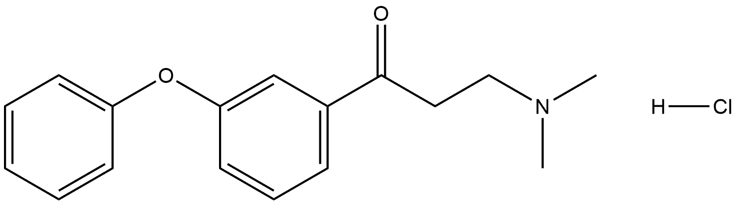 3-(二甲氨基)-1-(3-苯氧基苯基)-1-丙酮盐酸盐 结构式