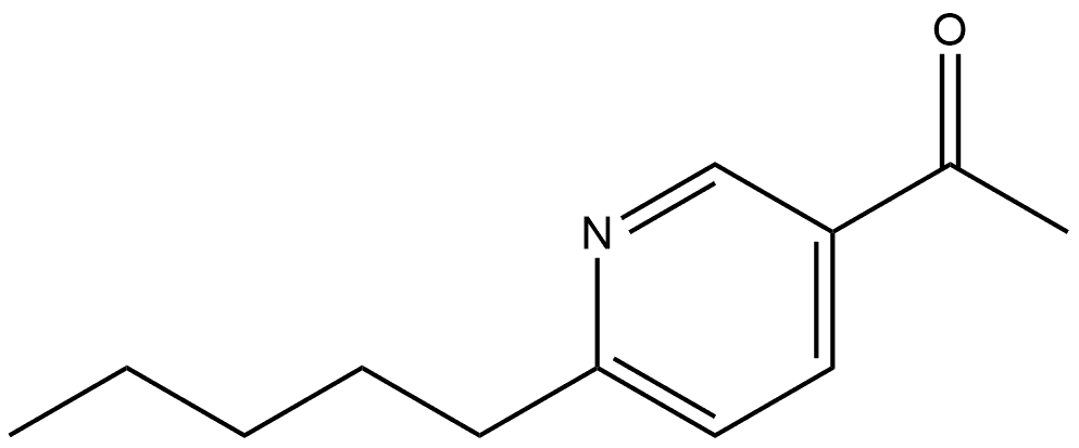 1-(6-Pentyl-3-pyridinyl)ethanone 结构式