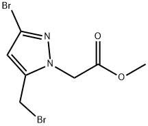 2-(3-溴-5-(溴甲基)-1H-吡唑-1-基)乙酸甲酯 结构式