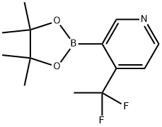 4-(1,1-二氟乙基)-3-(4,4,5,5-四甲基-1,3,2-二氧硼杂环戊烷-2-基)吡啶 结构式