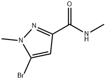 5-溴-N,1-二甲基-1H-吡唑-3-甲酰胺 结构式