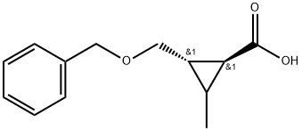 REL-(1R,2R)-2-((苄氧基)甲基)-3-甲基环丙烷-1-羧酸 结构式