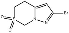 2-溴-4,5-二氢-7H-吡唑并[1,5-C][1,3]噻嗪6,6-二氧化物 结构式