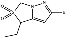 2-溴-4-乙基-4H,6H-吡唑并[1,5-C]噻唑5,5-二氧化物 结构式