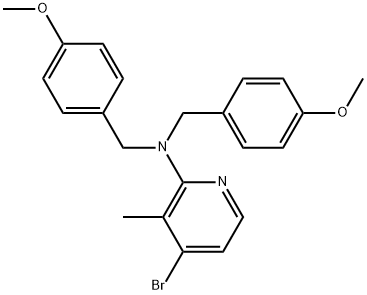 4-溴-N,N-双(4-甲氧基苄基)-3-甲基吡啶-2-胺 结构式