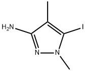 5-碘-1,4-二甲基-1H-吡唑-3-胺 结构式